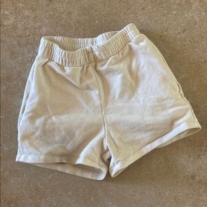 Toddler White Comfy Cotton Shorts